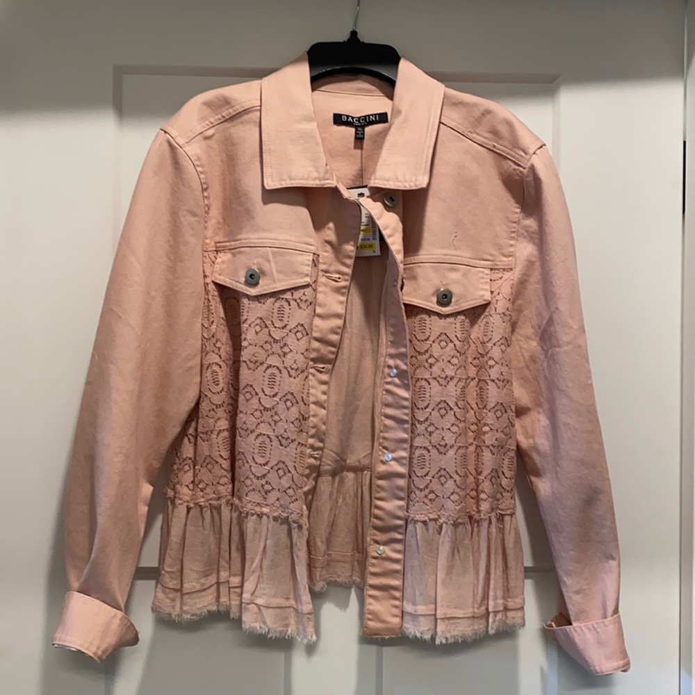 Denim and lace jacket